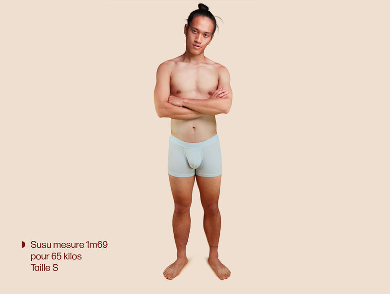 Pétrone boxer confort coton pima micromodal bleu ciel homme#couleur_bleu-ciel