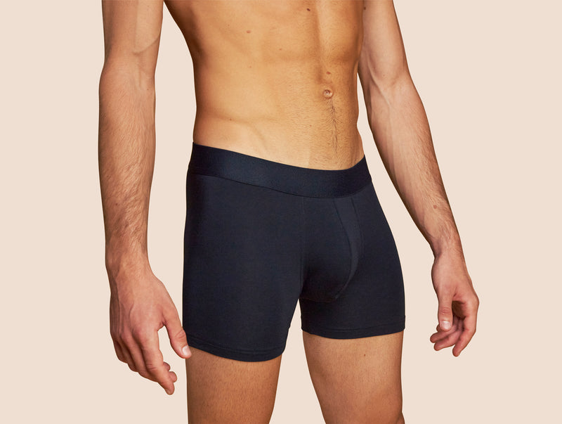 Pétrone boxer confort coton pima micromodal bleu marine homme#couleur_bleu-marine