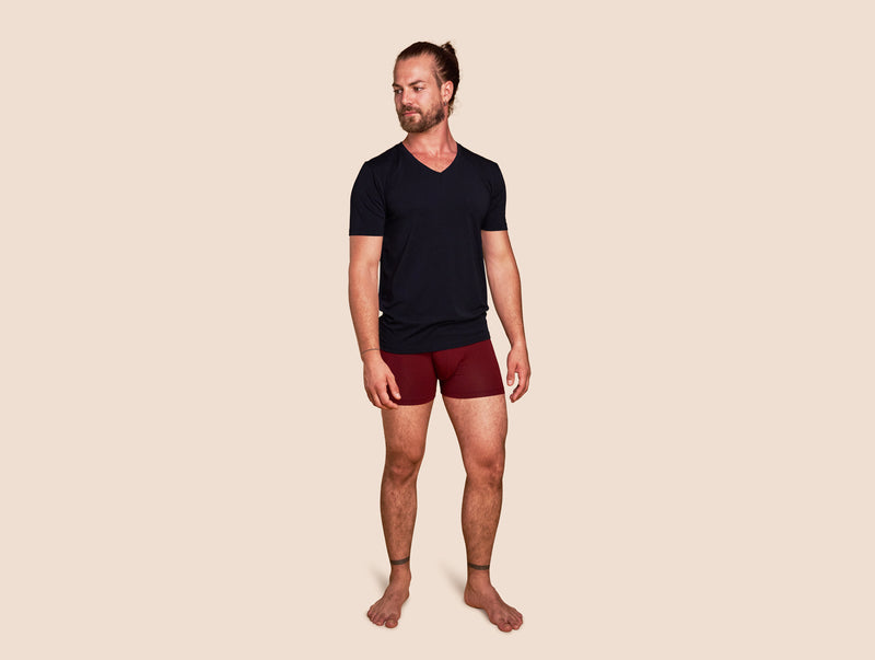 Pétrone boxer confort coton pima micromodal bordeaux homme#couleur_bordeaux