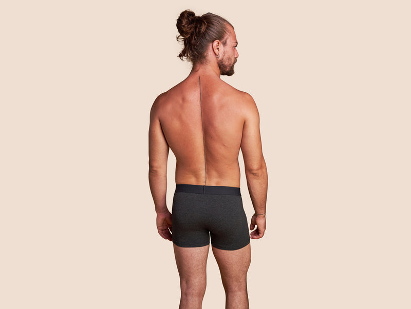 Pétrone boxer confort coton pima micromodal gris anthracite homme#couleur_gris-anthracite