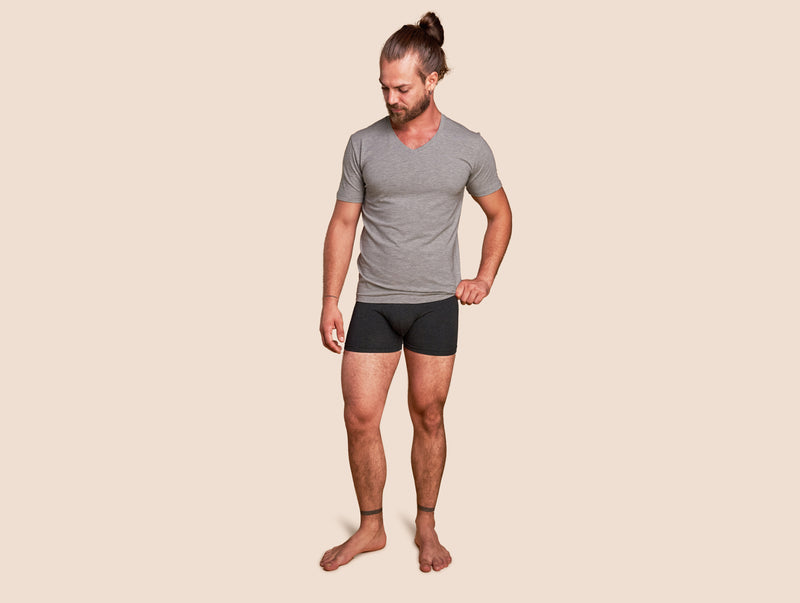 Pétrone boxer confort coton pima micromodal gris anthracite homme#couleur_gris-anthracite