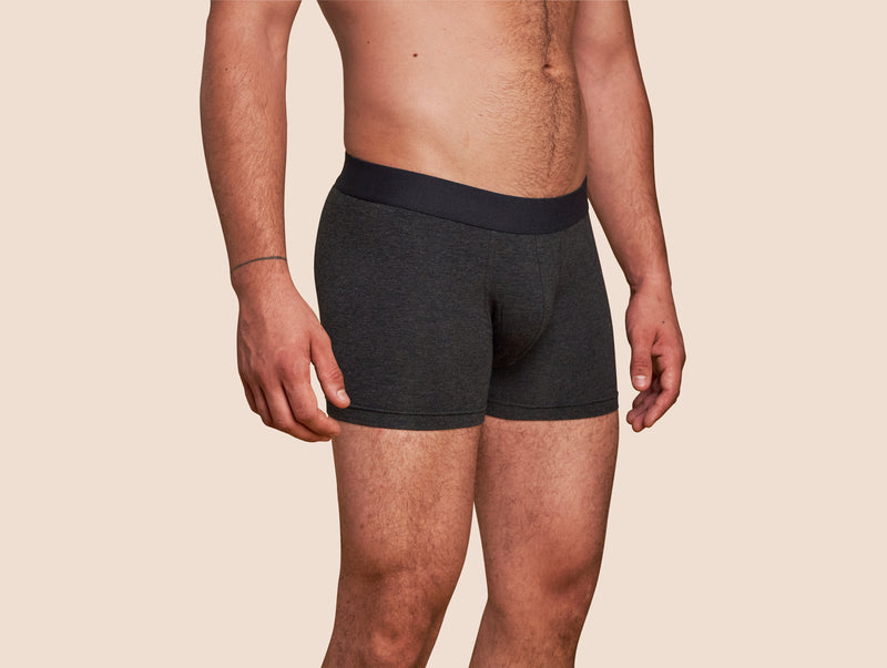 Pétrone boxer confort coton pima micromodal gris anthracite homme#couleur_gris-anthracite