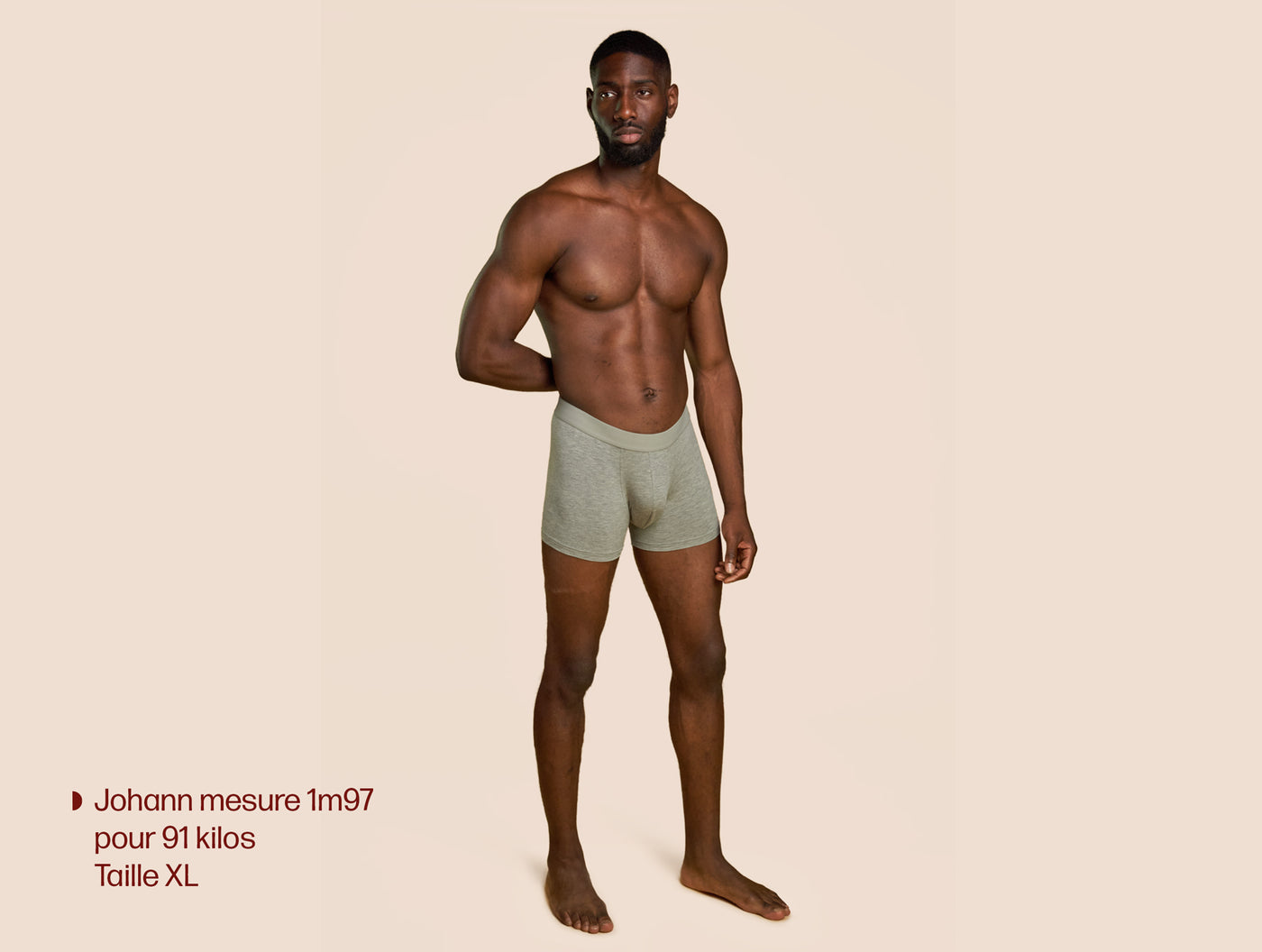 Pétrone boxer confort coton pima micromodal gris chiné clair homme#couleur_gris-chiné-clair