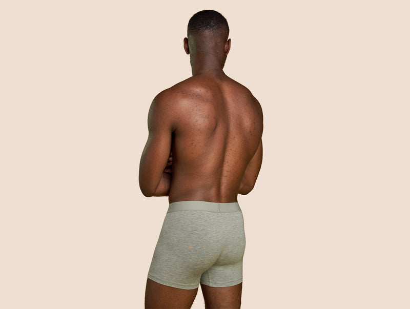 Pétrone boxer confort coton pima micromodal gris chiné clair homme#couleur_gris-chiné-clair