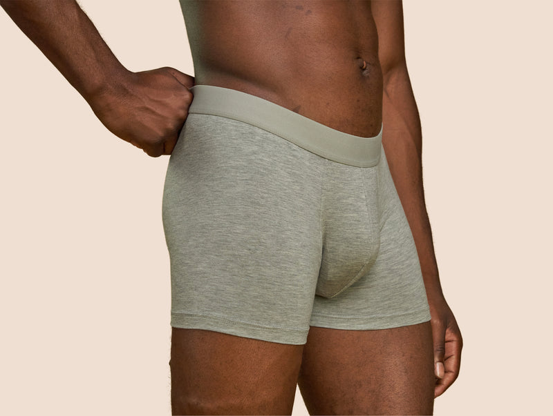 Pétrone boxer confort coton pima micromodal gris chiné clair homme#couleur_gris-chiné-clair