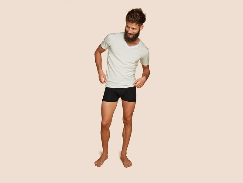 Pétrone boxer confort coton pima micromodal noir homme#couleur_noir