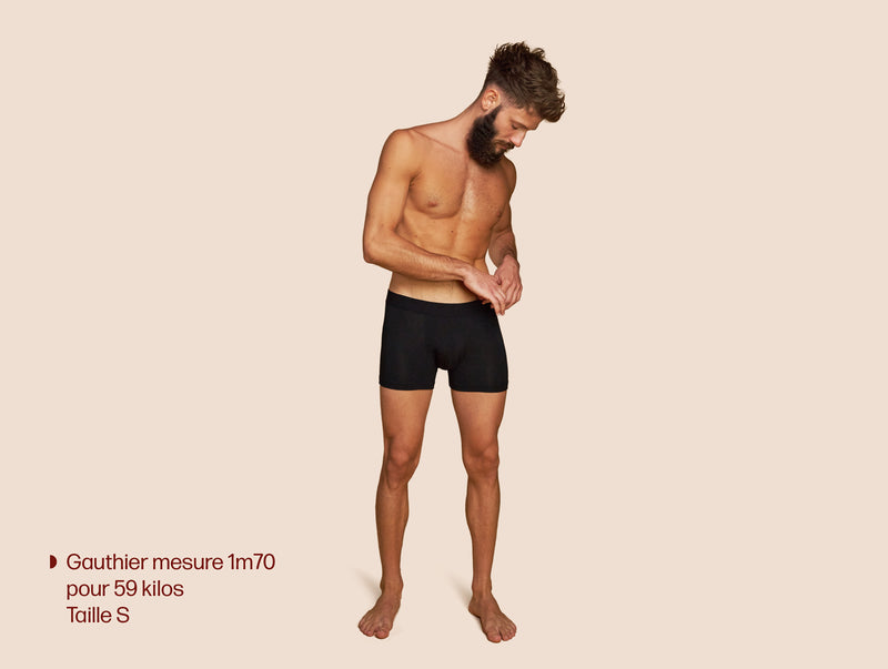 Pétrone boxer confort coton pima micromodal noir homme#couleur_noir