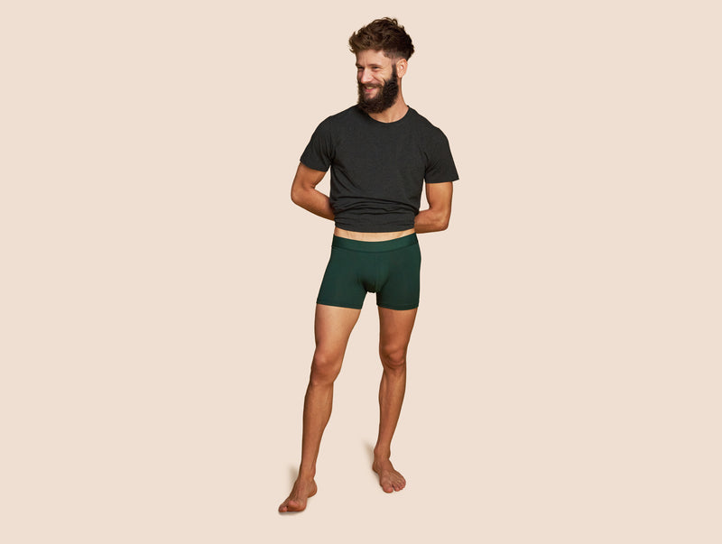 Pétrone boxer confort coton pima micromodal vert-bouteille homme#couleur_vert-bouteille