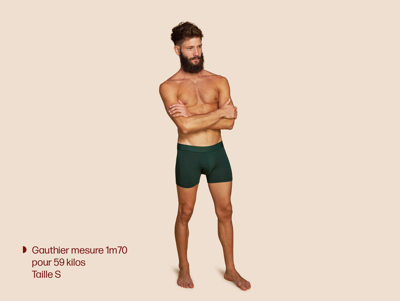 Pétrone boxer confort coton pima micromodal vert-bouteille homme#couleur_vert-bouteille