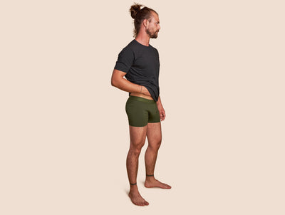 Pétrone boxer confort coton pima micromodal vert kaki homme#couleur_vert-kaki