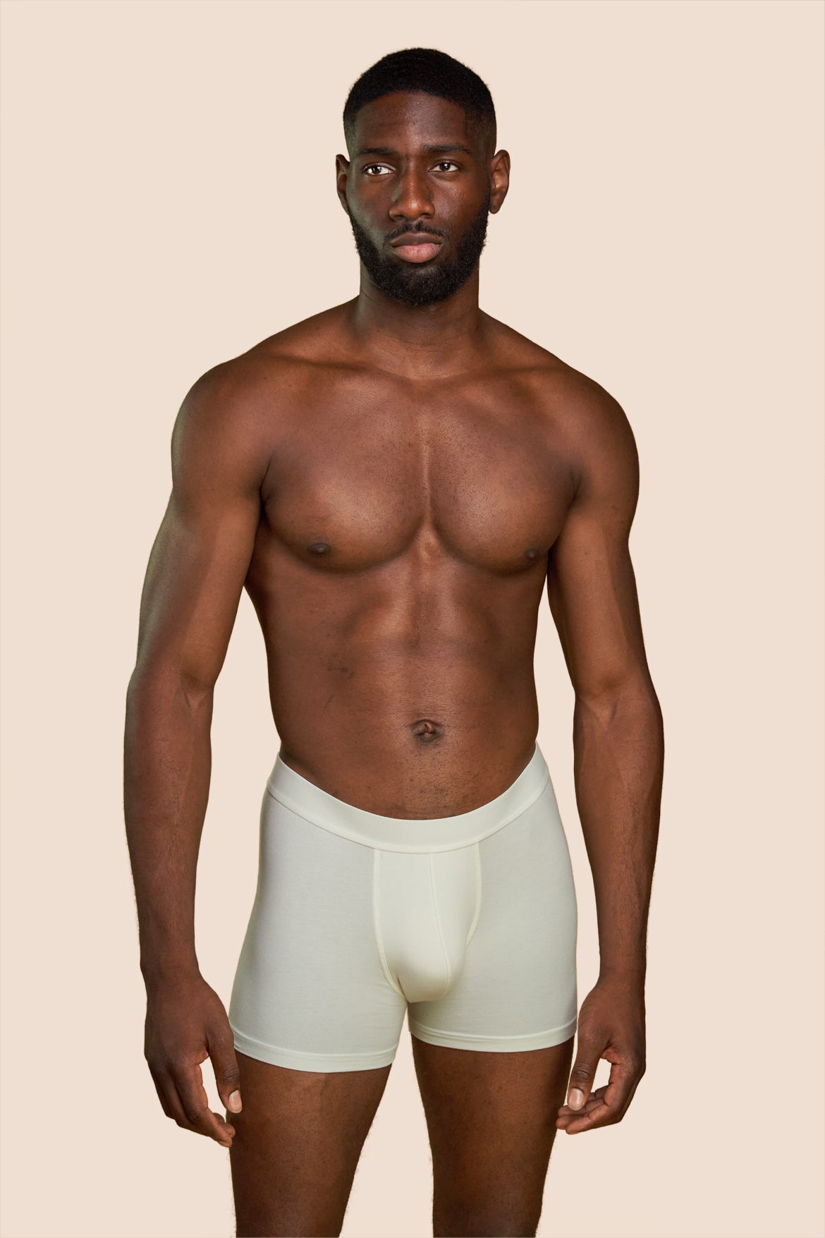 Pétrone boxer confort coton pima micromodal blanc crème homme