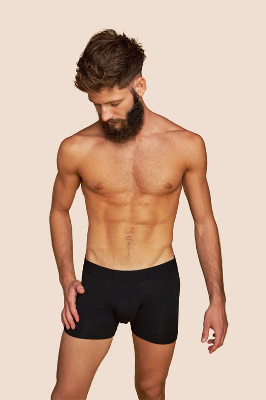Pétrone boxer confort coton pima micromodal noir homme