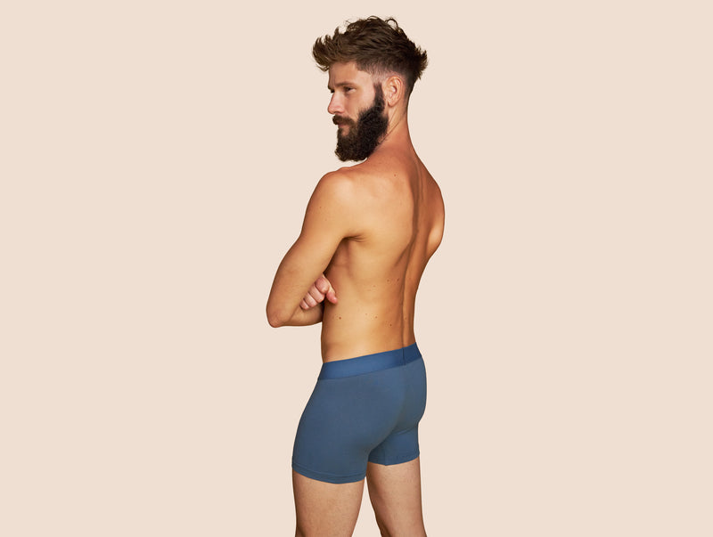 Pétrone boxer coton bio bleu céruléen homme#couleur_bleu-céruléen