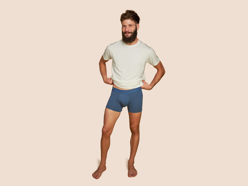 Pétrone boxer coton bio bleu céruléen homme#couleur_bleu-céruléen