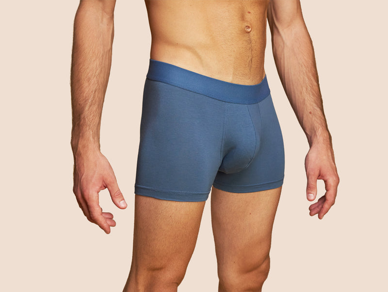 Pétrone boxer coton bio bleu céruléen homme#couleur_bleu-céruléen