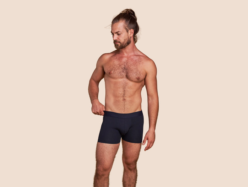 Pétrone boxer coton bio bleu marine homme#couleur_bleu-marine