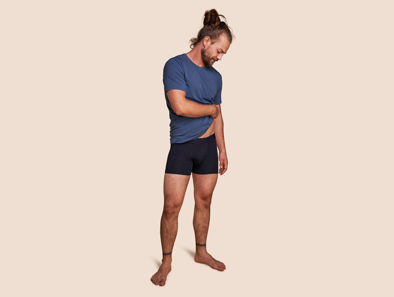 Pétrone boxer coton bio bleu marine homme#couleur_bleu-marine