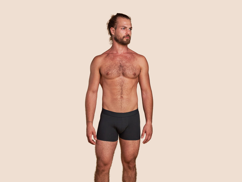 Pétrone boxer coton bio gris anthracite homme#couleur_gris-anthracite
