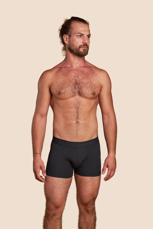 Pétrone boxer coton bio gris anthracite homme