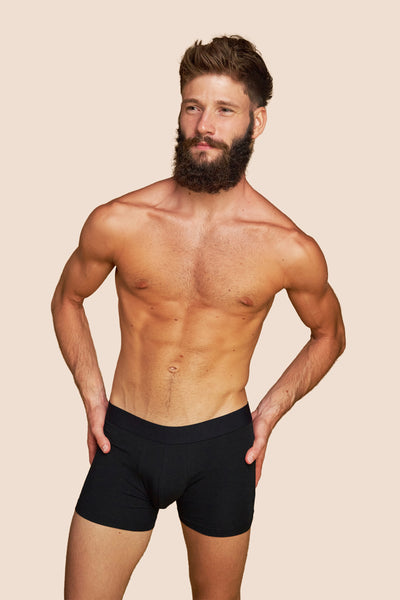 Pétrone boxer coton bio noir homme
