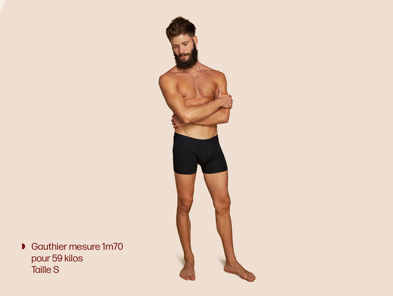 Pétrone boxer coton bio noir homme#couleur_noir