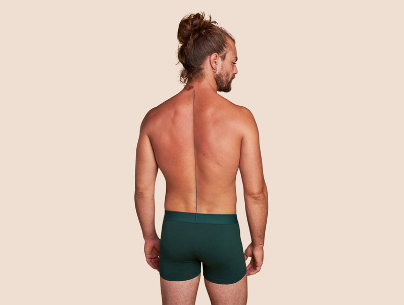 Pétrone boxer coton bio vert bouteille homme#couleur_vert-bouteille