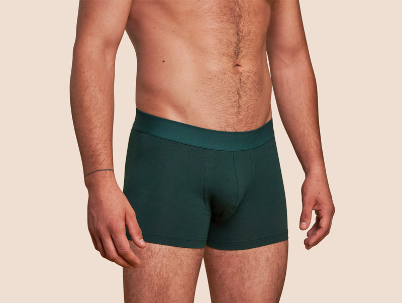 Pétrone boxer coton bio vert bouteille homme#couleur_vert-bouteille