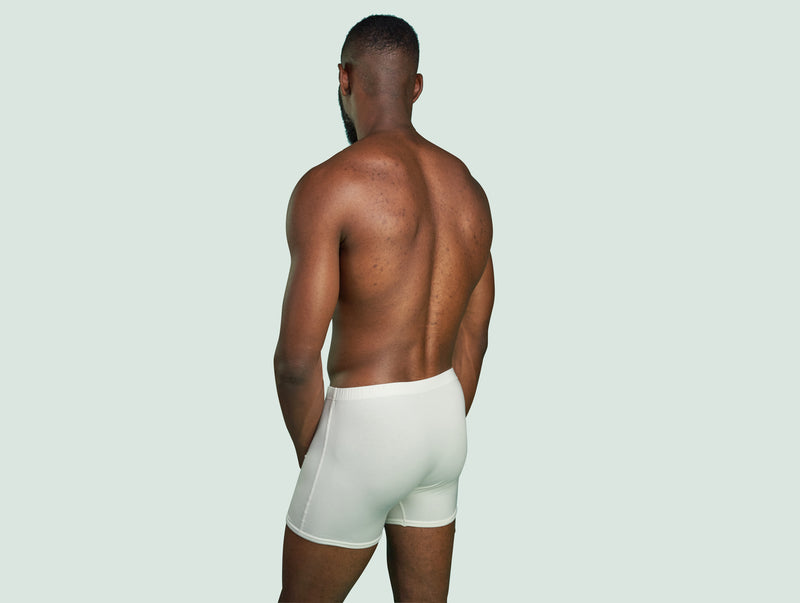 Pétrone boxer héritage coton pima micromodal blanc crème homme#couleur_blanc-crème