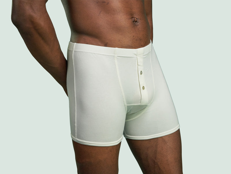 Pétrone boxer héritage coton pima micromodal blanc crème homme#couleur_blanc-crème