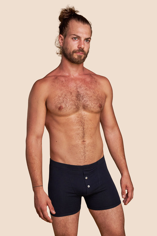Pétrone boxer héritage coton pima micromodal bleu marine homme