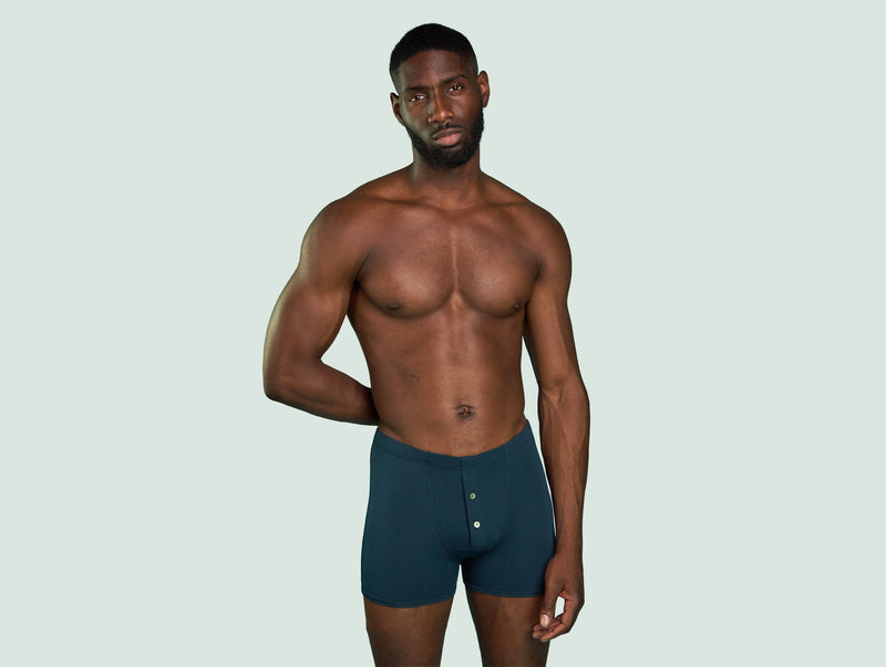 Pétrone boxer héritage coton pima micromodal bleu pétrole homme#couleur_bleu-pétrole