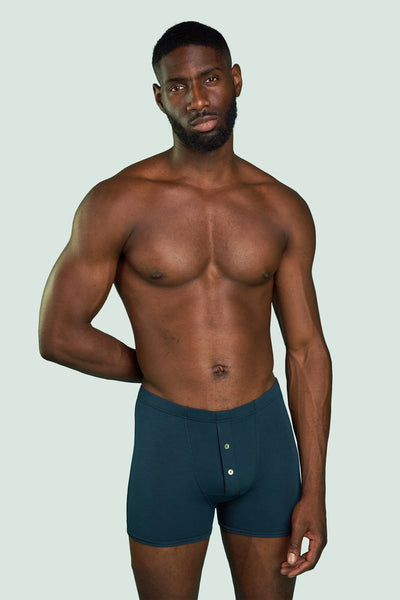 Pétrone boxer héritage coton pima micromodal bleu pétrole homme