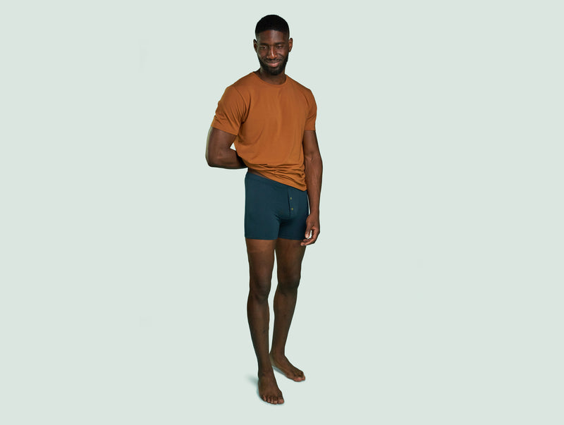 Pétrone boxer héritage coton pima micromodal bleu pétrole homme#couleur_bleu-pétrole