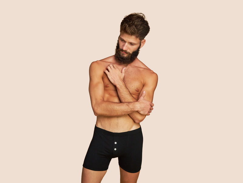 Pétrone boxer héritage coton pima micromodal noir homme#couleur_noir