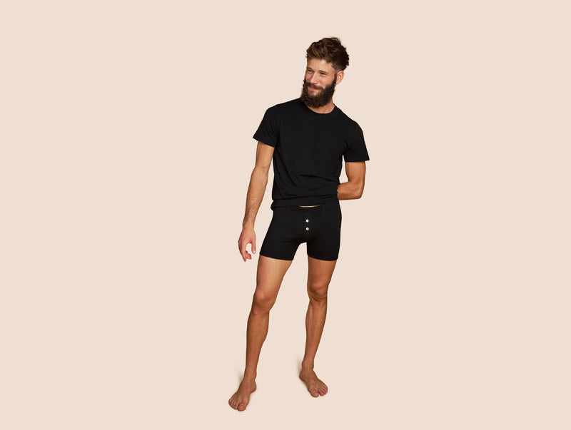 Pétrone boxer héritage coton pima micromodal noir homme#couleur_noir