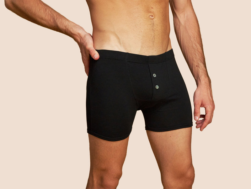 Pétrone boxer héritage coton pima micromodal noir homme#couleur_noir