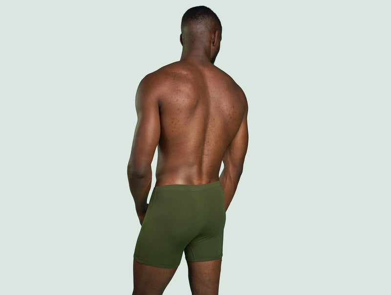 Pétrone boxer héritage coton pima micromodal vert kaki homme#couleur_vert-kaki