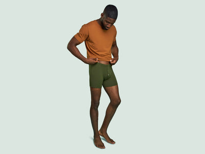 Pétrone boxer héritage coton pima micromodal vert kaki homme#couleur_vert-kaki