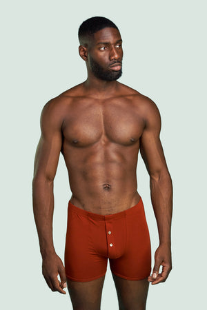 Pétrone boxer héritage coton pima micromodal rouille homme