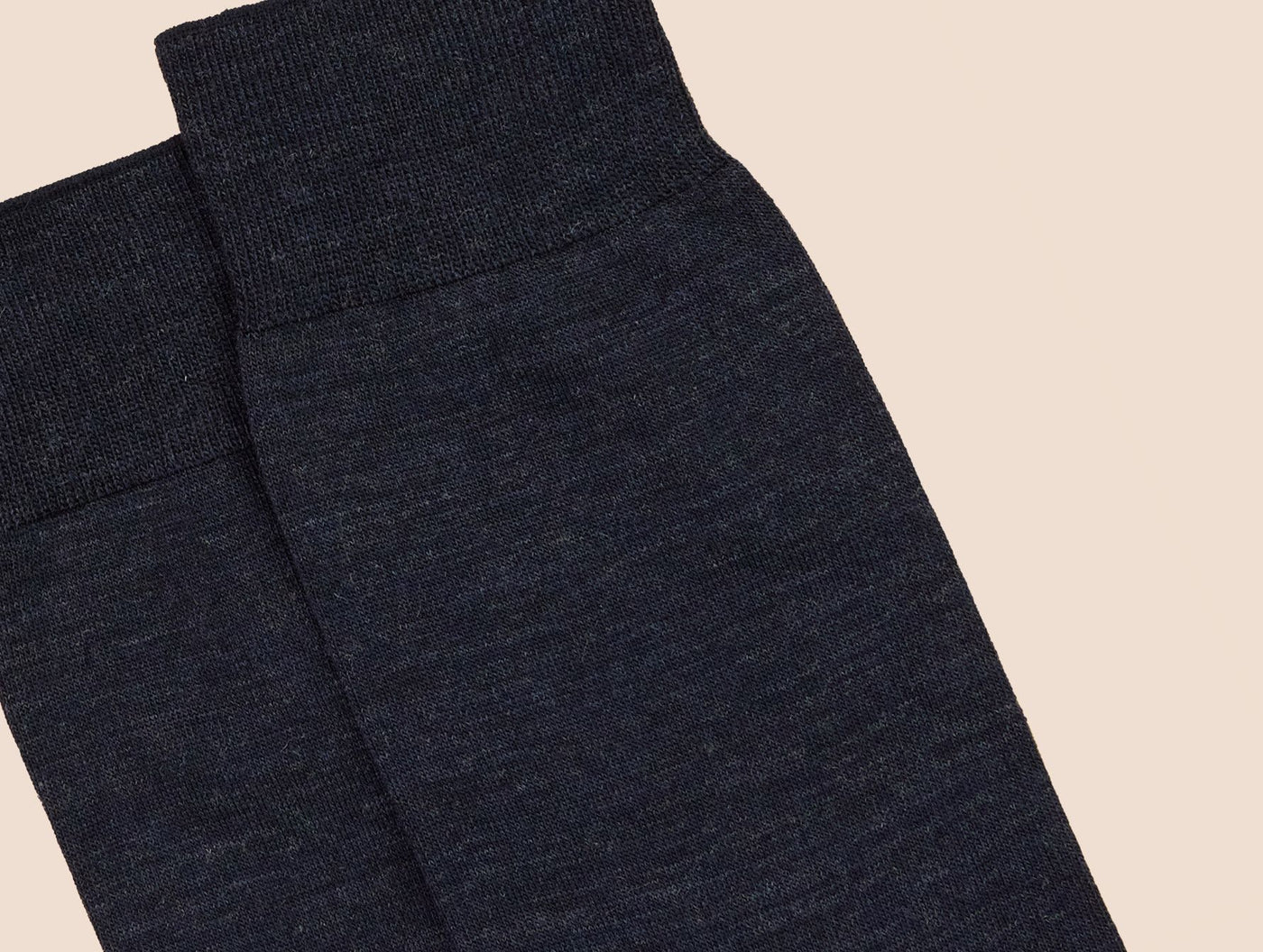 Pétrone chaussettes laine mérinos bleu chiné homme#couleur_bleu-chiné
