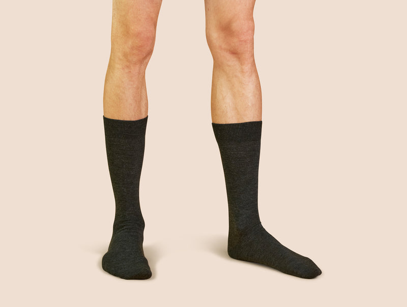 Pétrone chaussettes laine mérinos gris anthracite homme#couleur_gris-anthracite-chiné