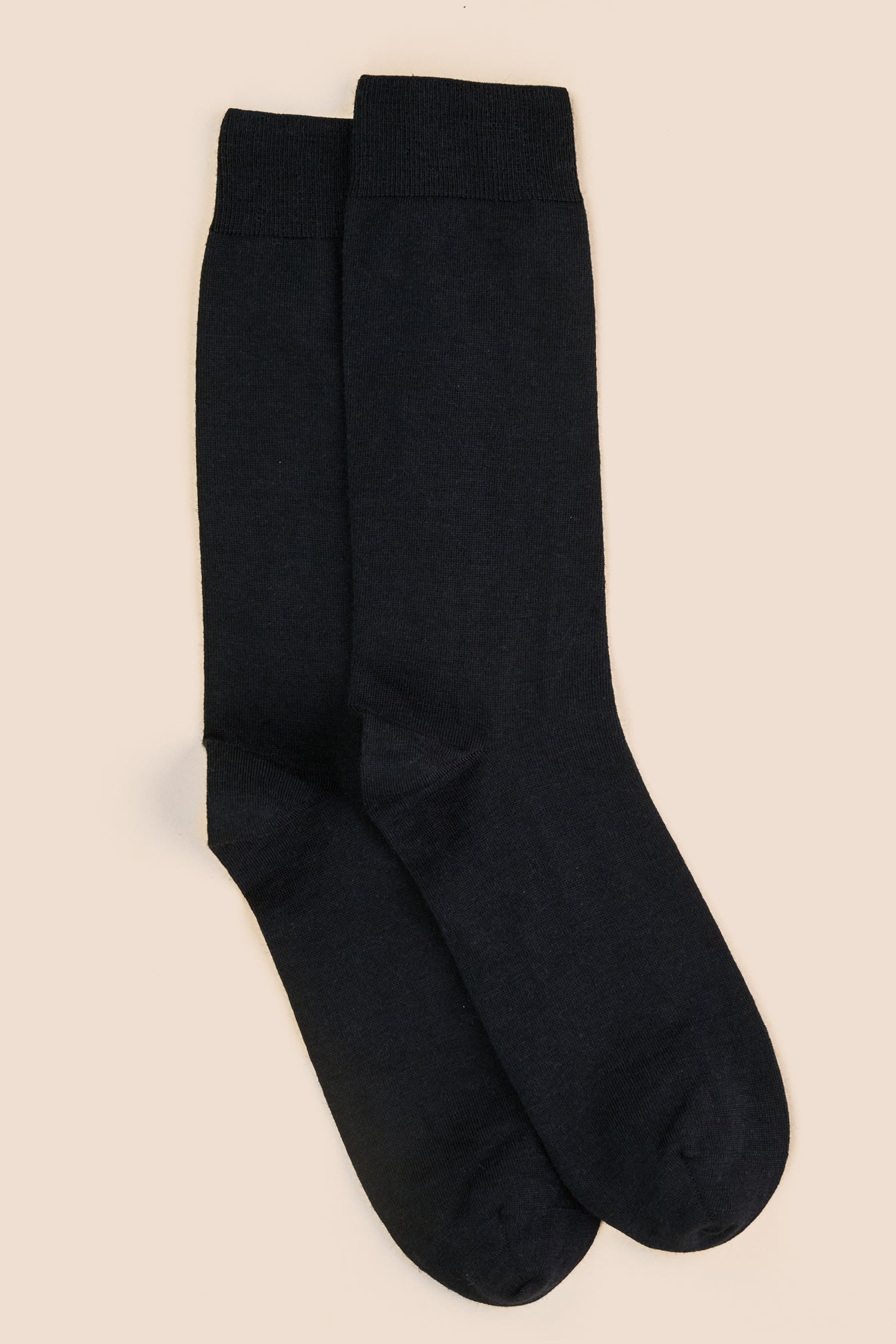 Pétrone chaussettes laine mérinos noir homme