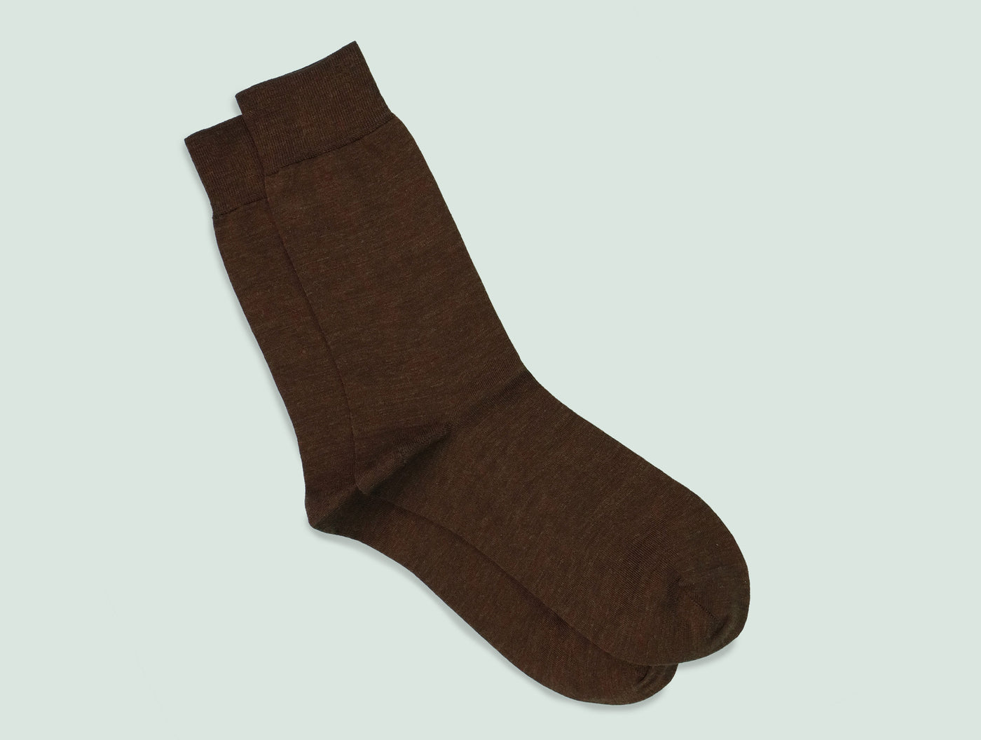 Pétrone chaussettes laine mérinos marron chiné homme#couleur_marron-chiné