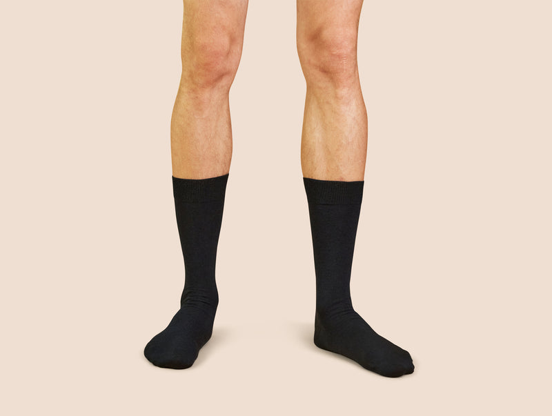 Pétrone chaussettes laine mérinos noir homme#couleur_noir