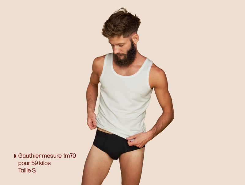 Pétrone débardeur marcel coton pima micromodal blanc homme#couleur_blanc