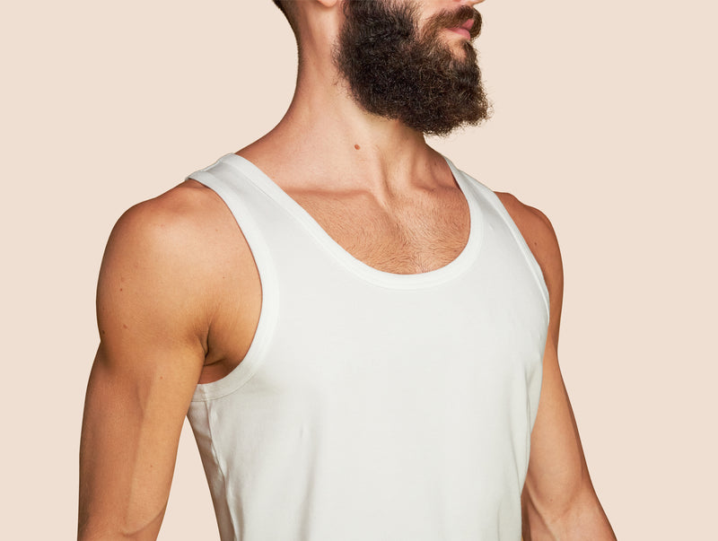Pétrone débardeur marcel coton pima micromodal blanc homme#couleur_blanc