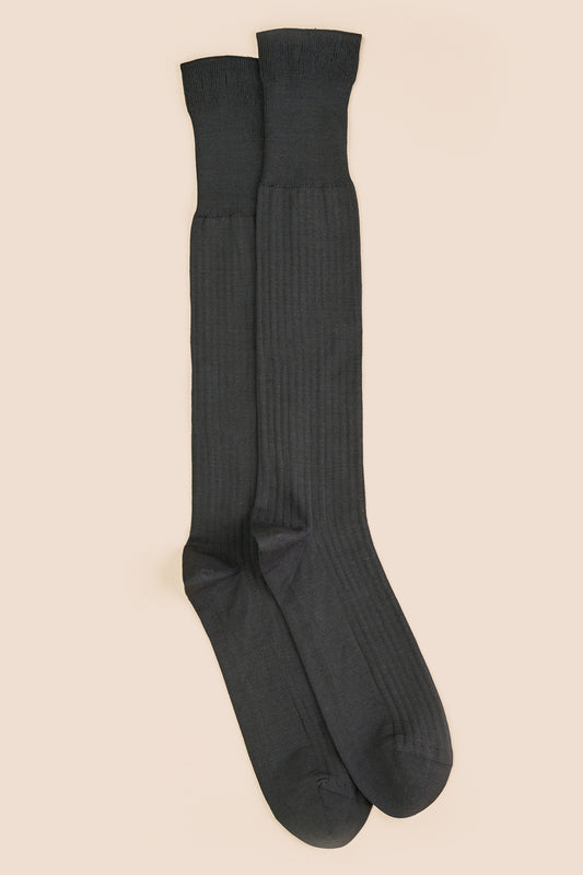 Pétrone mi-bas fil d’Écosse gris homme