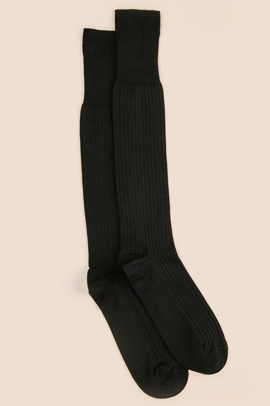Pétrone mi-bas fil d’Écosse noir homme