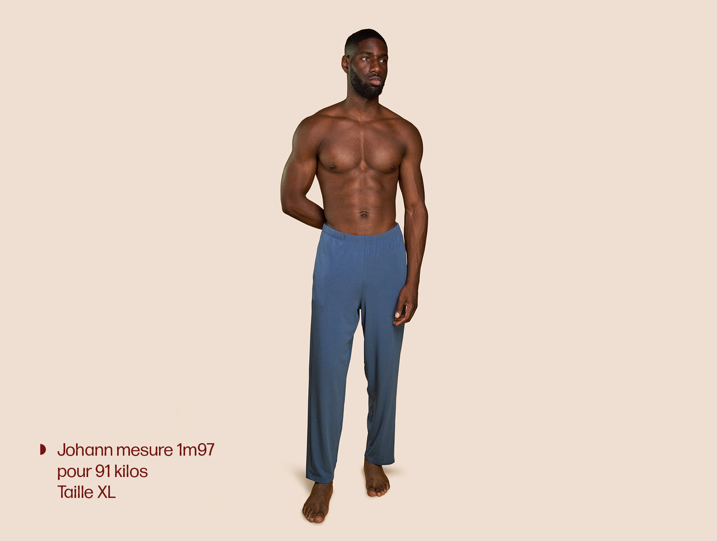 Pétrone pantalon de pyjama coton pima micromodal bleu céruléen homme#couleur_bleu-céruléen