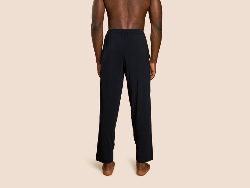 Pétrone pantalon de pyjama coton pima micromodal bleu marine homme#couleur_bleu-marine